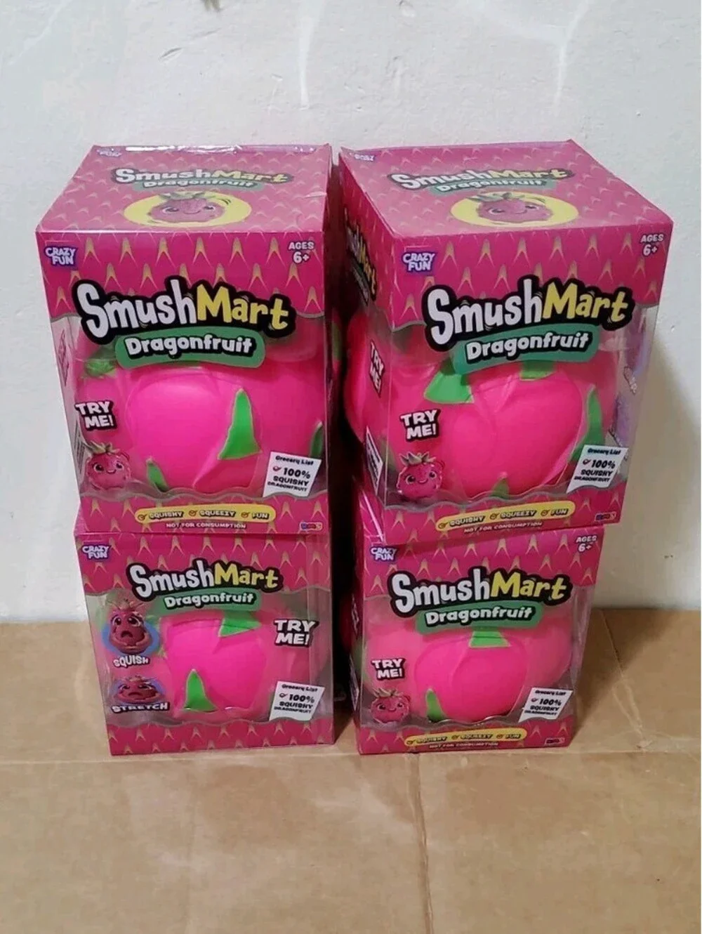 Smush Mart Dragonfruit Squishy Toy Crazy Fun RMS International NIB  Tiktok Lot 4